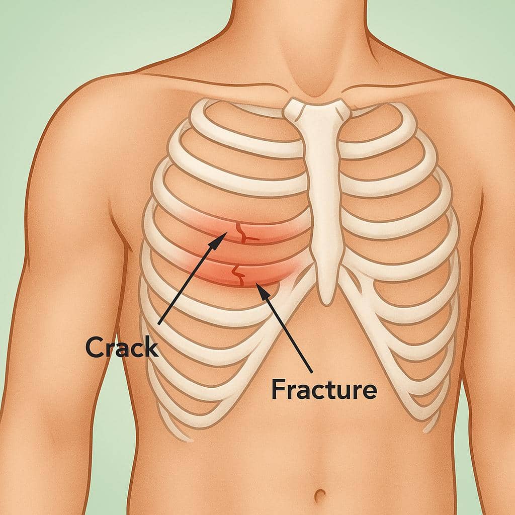 diagnostico de una fisura en una costilla