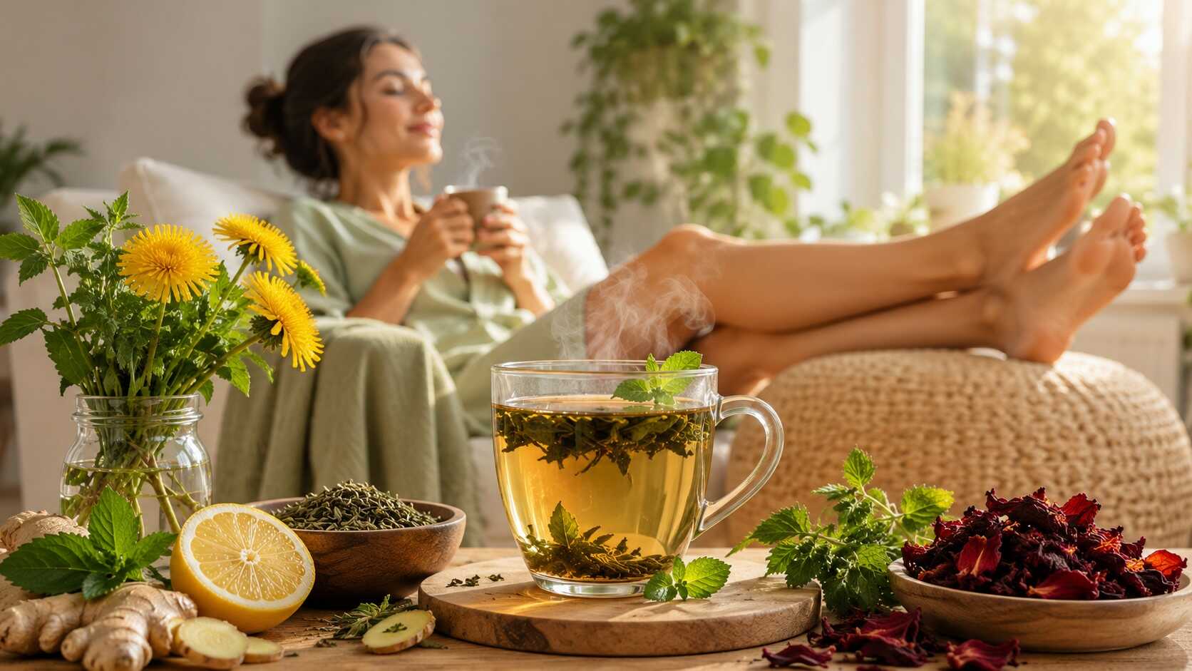 Las mejores infusiones para aliviar las piernas hinchadas