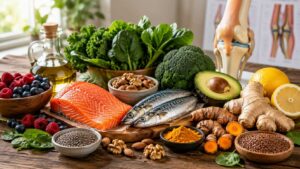 Alimentos saludables ricos en omega 3 antioxidantes y nutrientes para fortalecer las articulaciones