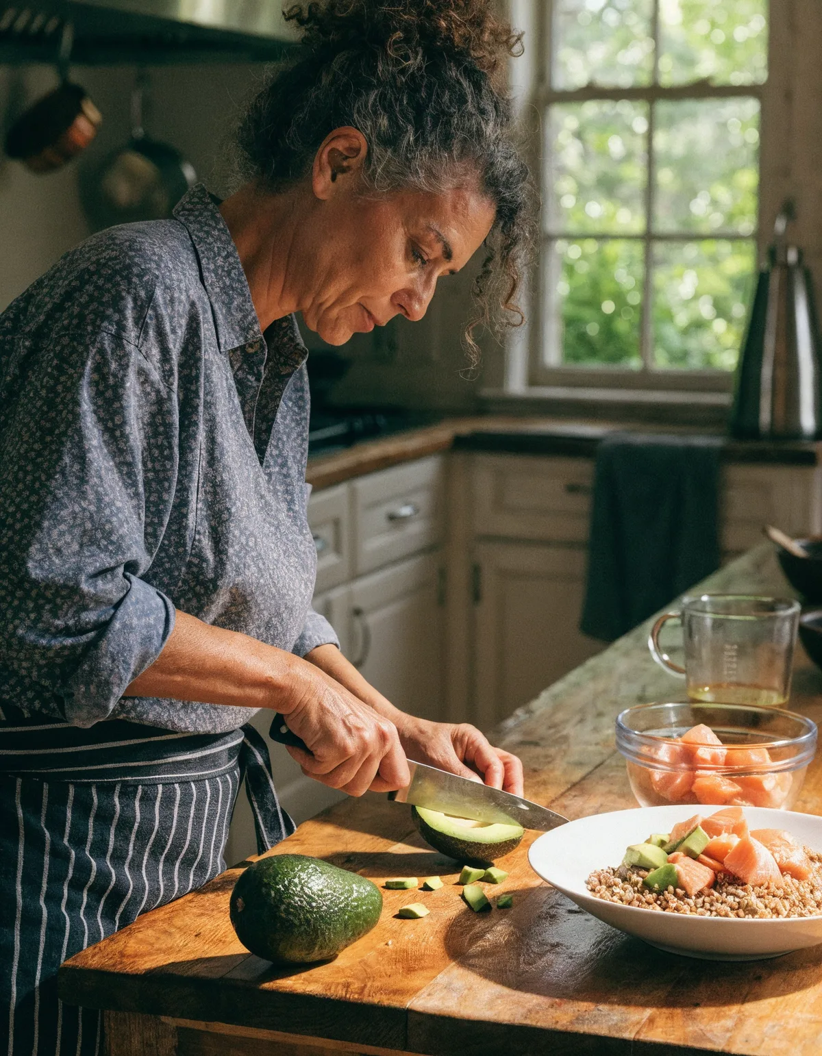 Cómo preparar la ensalada templada de trigo sarraceno, aguacate y salmón